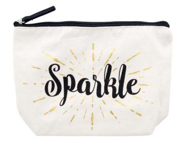 Canvas Quote Cosmetic Bag - Sparkle