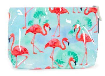 Flamingo Paradise Cosmetic Bag - Large